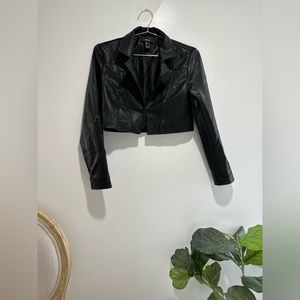 leather mini jacket
